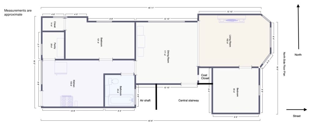 Floor Plan for northern exposure units